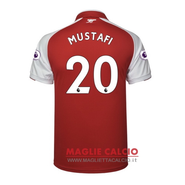 nuova maglietta arsenal 2017-2018 mustafi 20 prima